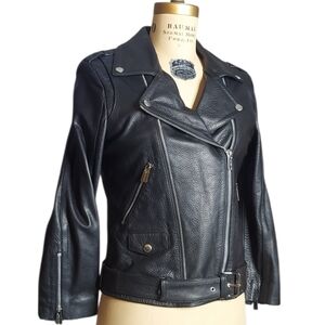 Anine Bing | Calfskin | Leather | Motorcycle | Riders Jacket | Moto | Punk